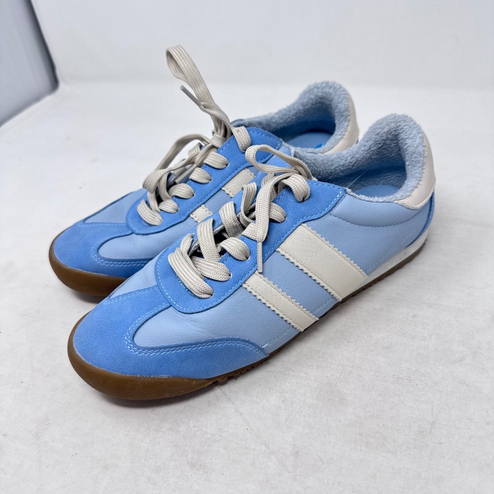 DV Dolce Vita Sneakers Blue 7.5 Retro Suede Gum Sole Terrace Streetwear Sporty
